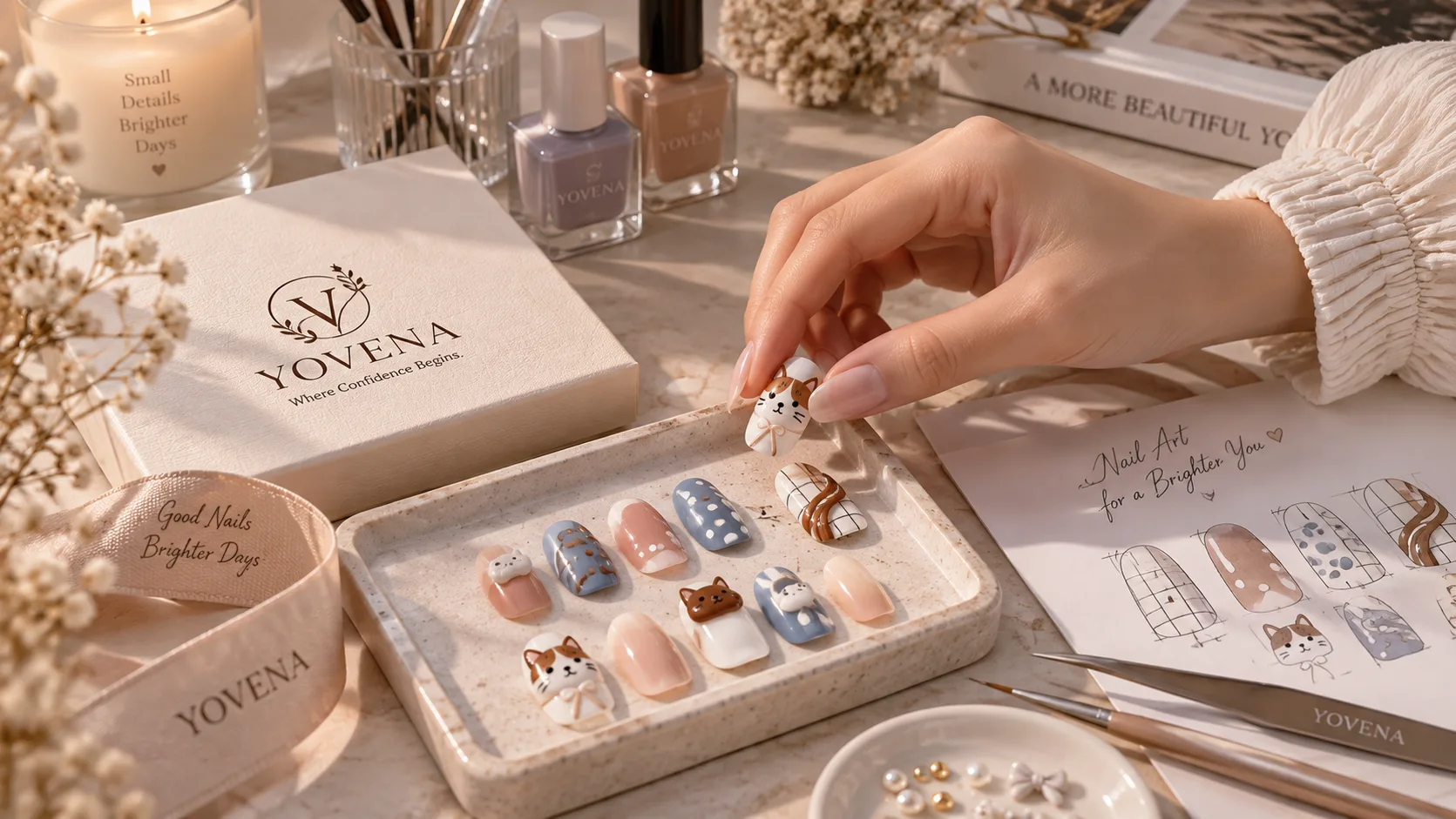 YOVENA nail design close-up